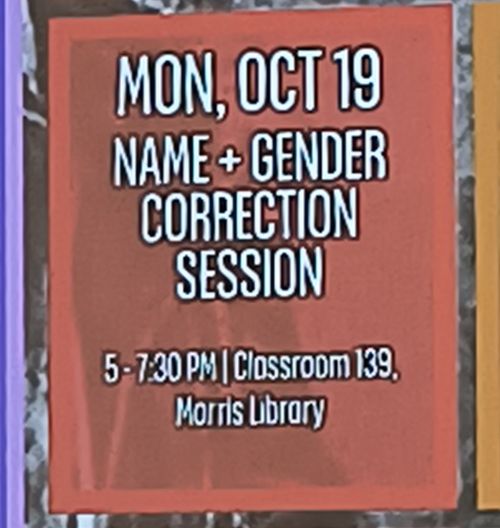 name + gender correction session