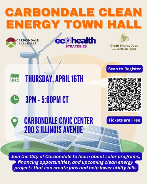 Carbondale Clean Energy Town Hall: Promotional Flyer